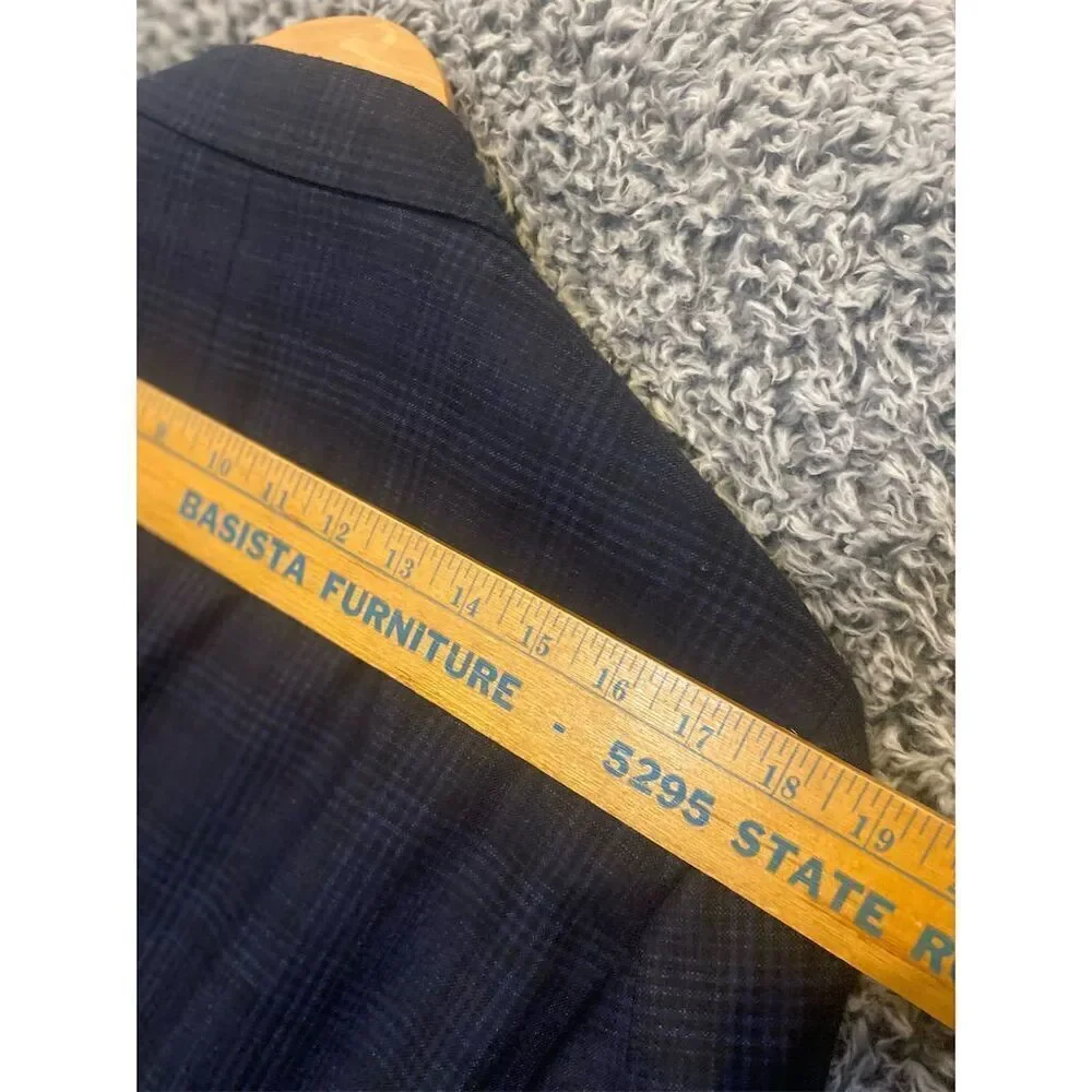 Calvin Klein Men's Check Blazer Size 40 Multicolor Formal Slim Fit